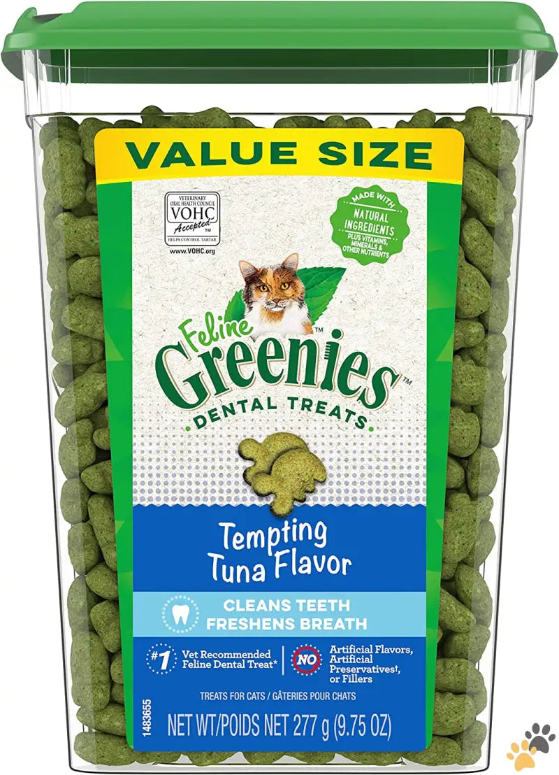 Feline Greenies Tempting Tuna Cat Treats - Tuna / 9.75 Ounce (pack of 1) - Feline Adult Dental Cat Treats Tempting Tuna