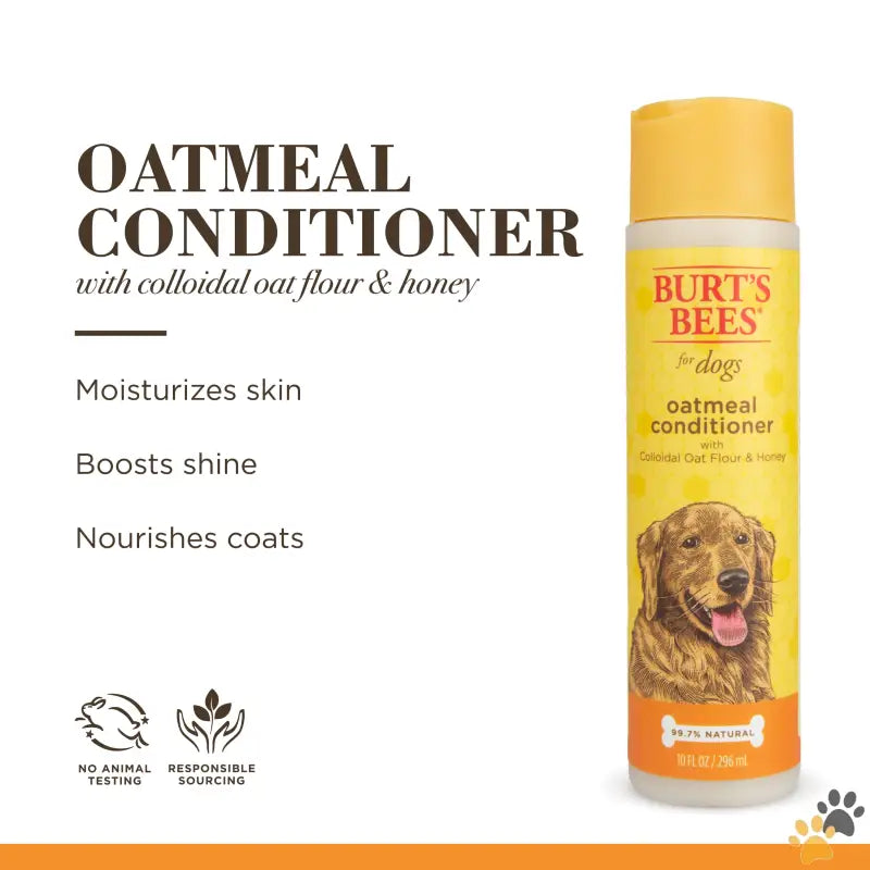 Burt’s Bees Pet Grooming Colloidal Oat - for Pets Natural Oatmeal Conditioner Colloidal Oat Flour & Honey for Dogs 10