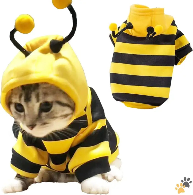 Small Dog Hoodies Funny Pet Sweatshirt - Yellow / X-large - Funny Dog Hoodies Sweatshirt Holiday Cat Sweater Warm Dog