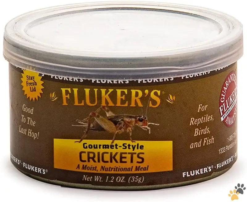 Gourmet Canned Reptile Food - Crickets / 1.2 Ounce (pack of 1) - Gourmet Canned Food for Reptiles Fish Birds and Small