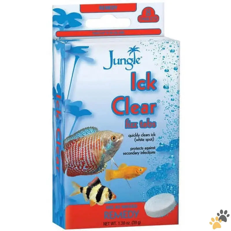 Jungle Ick Clear Fizz Tablets - Ick Clear Fizz Tablets for Cleaner Aquariums 8 Ct