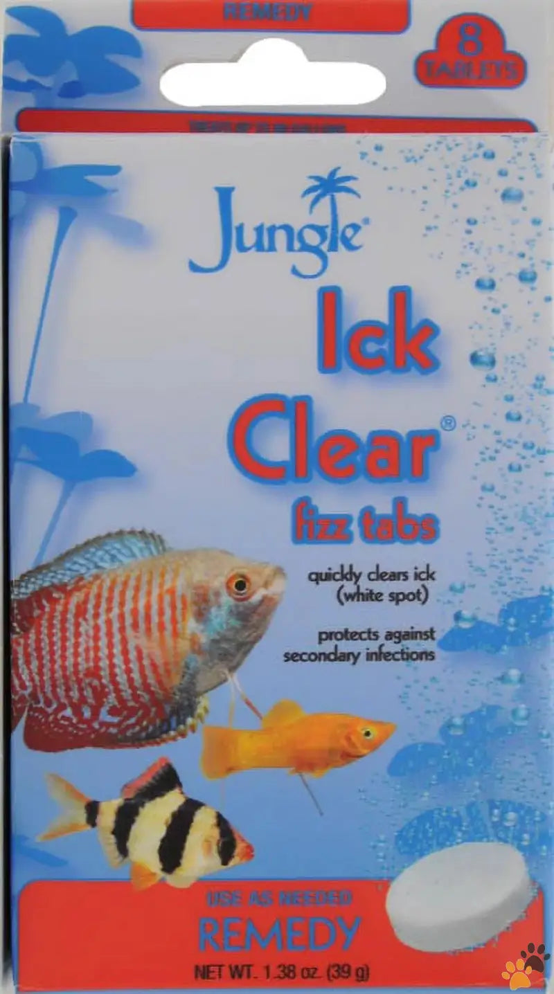 Jungle Ick Clear Fizz Tablets - Ick Clear Fizz Tablets for Cleaner Aquariums 8 Ct