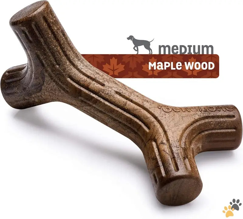 Real Maple Dog Toys - Real Maple Wood / Medium - Maplestick Durable Dog Chew Toy for Aggressive Chewers Real Maplewood