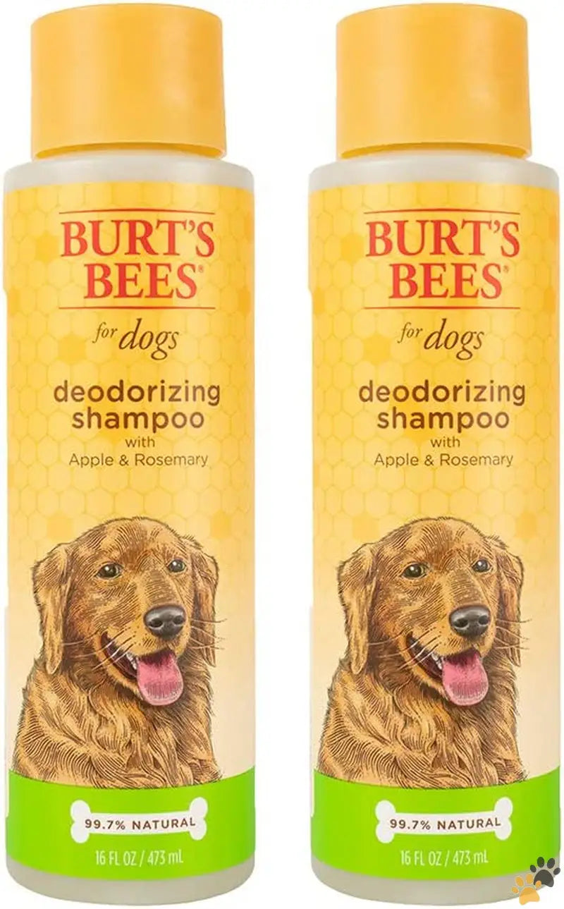 Burt’s Bees Natural Dog Shampoo - Unscented / 16 Fl Oz (pack of 2) - Naturally Derived Deodorizing Dog Shampoo