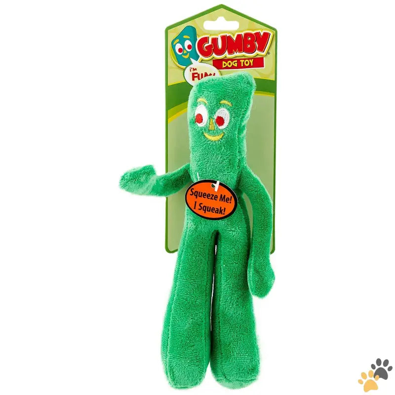 Gumby Plush Dog Toy - Original Gumby Plush Dog Toy 9’’ Squeak Green.