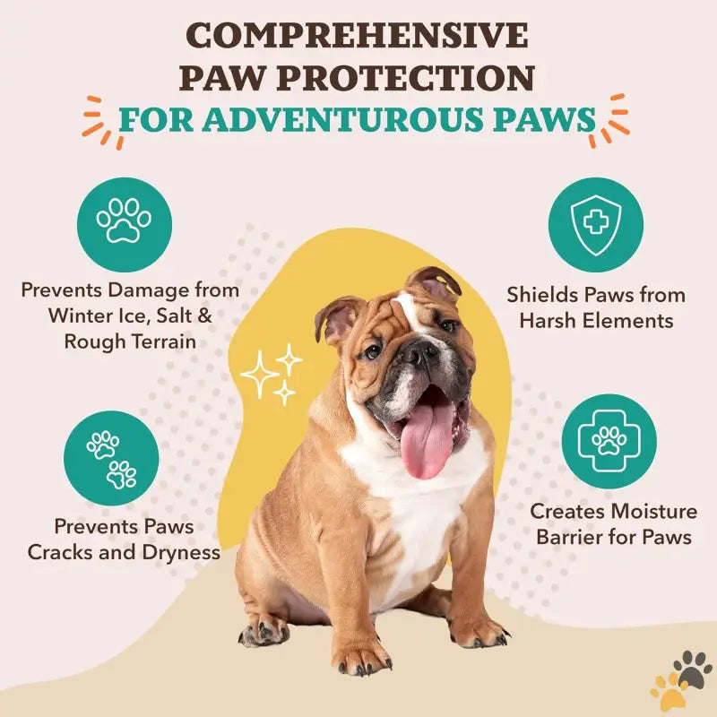 Pawtection Balm Winter Paw Protection - 0.15 Oz Stick - Pawtection Balm for Dogs (0.15oz Stick) All-natural Lick-safe