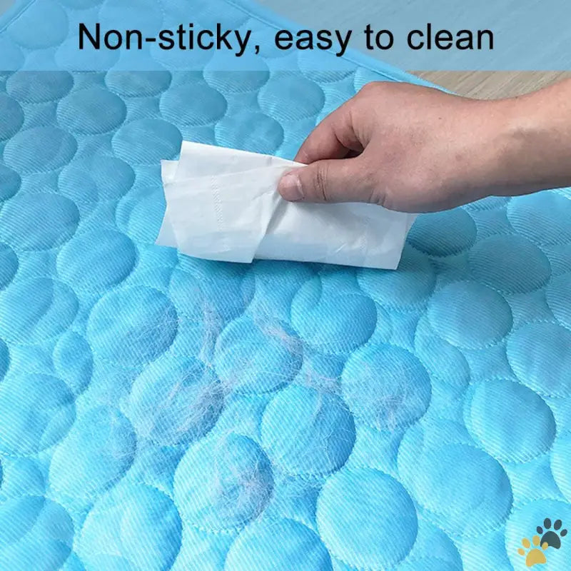 Ice Silk Dog Cooling Mat - Blue / 28x22in - Pet Cooling Mat for Dogs and Cats Mesh Fabric 28x22in Ice Silk Material