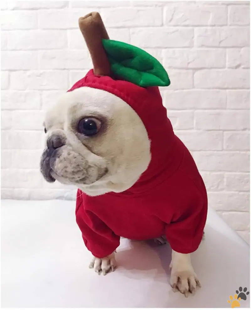 Apple Christmas Dog Costume Size m Chest - l - Pet Costume Christmas Dog Hoodie for Pitbull Halloween Fruit Cosplay