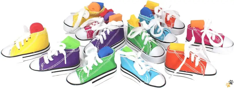 Pk12 Mini Sneakers Bird Foot Toys - (12) Sneaker - Pk12 Mini Sneakers 3’’ Long by 1.50’’ High by 1.25’’