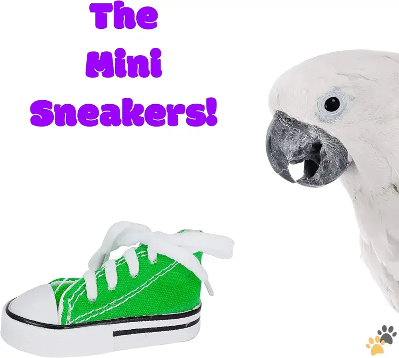 Pk12 Mini Sneakers Bird Foot Toys - (12) Sneaker - Pk12 Mini Sneakers 3’’ Long by 1.50’’ High by 1.25’’