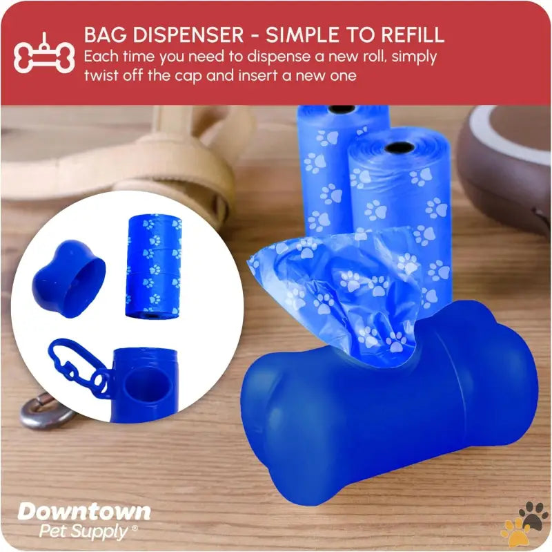 Large Dog Poop Bags Leakproof - Rainbow with Paw Prints / 180 Count (pack of 1) - Poop Bags for Dogs with Dispenser 180