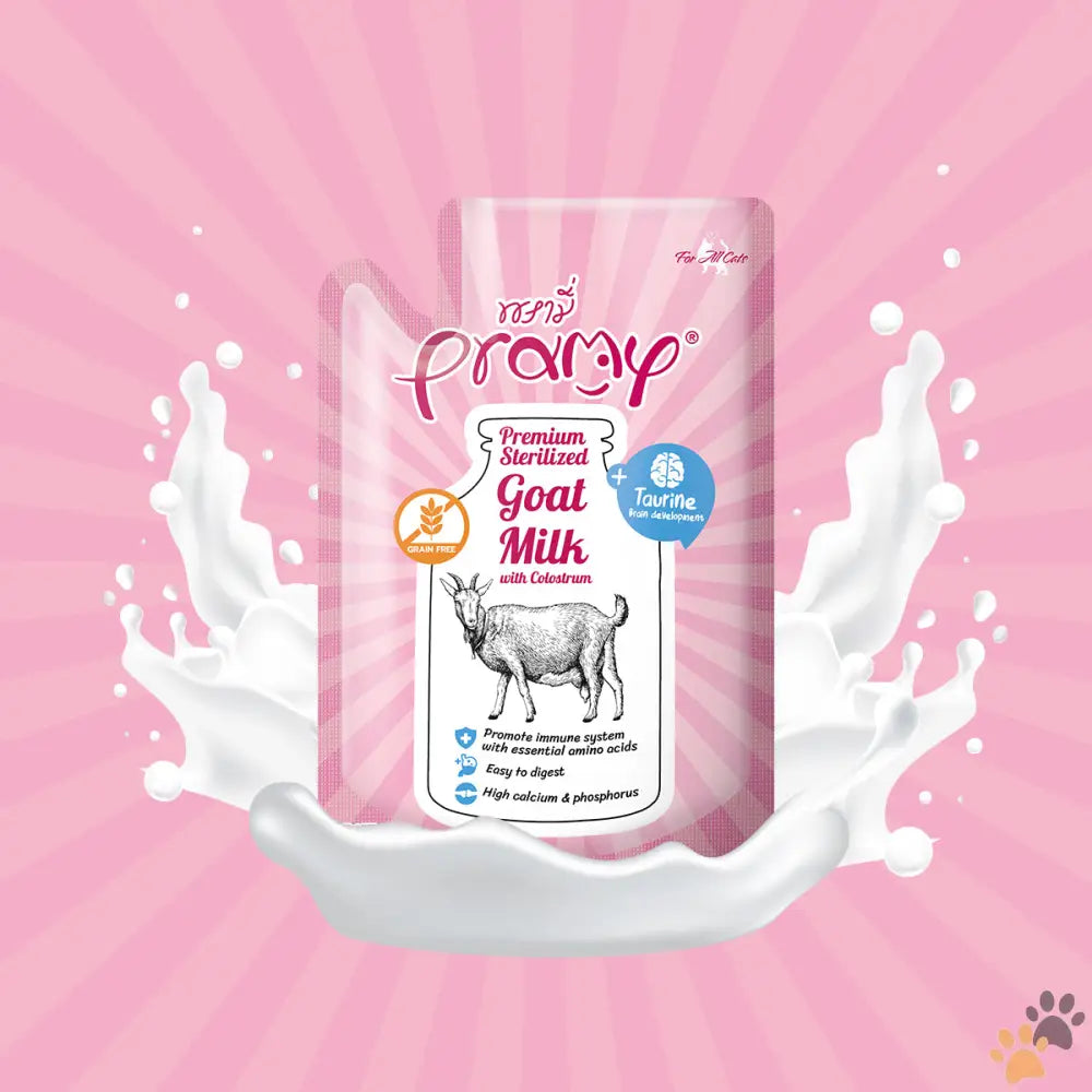 Pramy Premium Sterilized Goat Milk with Colostrum - with Taurine - Health & Wellness