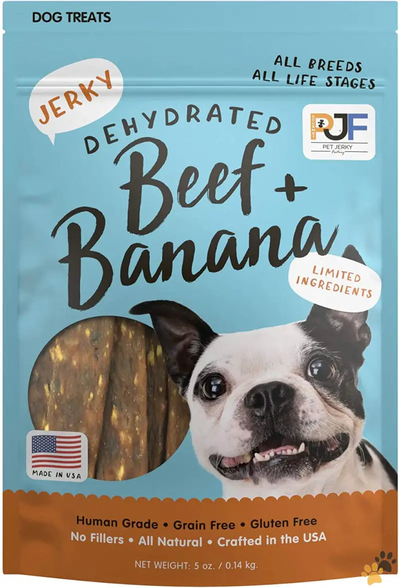 Pjf Dog Jerky Treats Beef Banana - Beef Banana / 5 Ounce (pack of 1) - Premium Beef and Banana 5 Oz. Dog Jerky Treats.