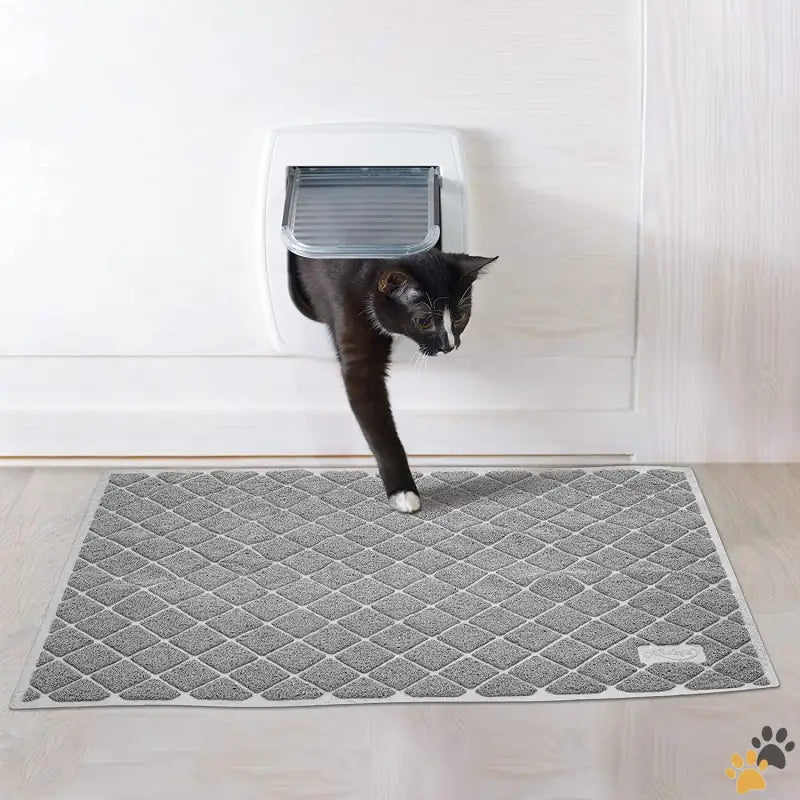 Large Cat Litter Mat - Grey / 35’’ x 23’’ - Premium Cat Litter Mat Litter Box Mat with Non-slip and Waterproof