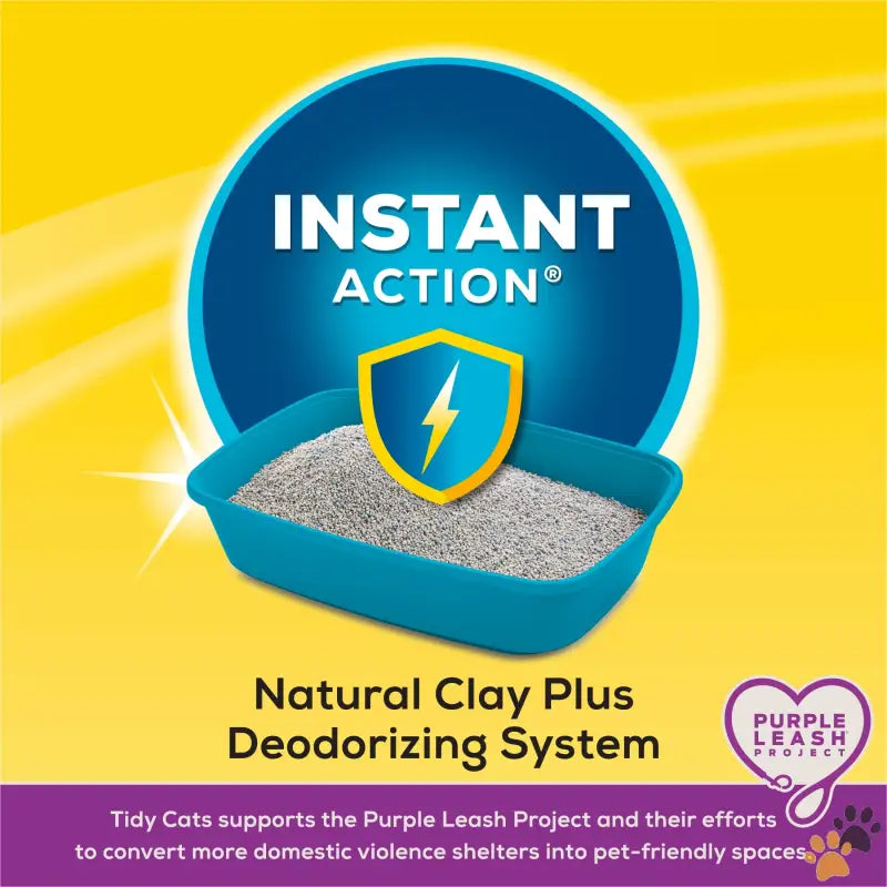 Purina Tidy Cats Instant Action Cat Litter - 1 - Purina Instant Action Clumping Cat Litter Natural Low Dust Odor