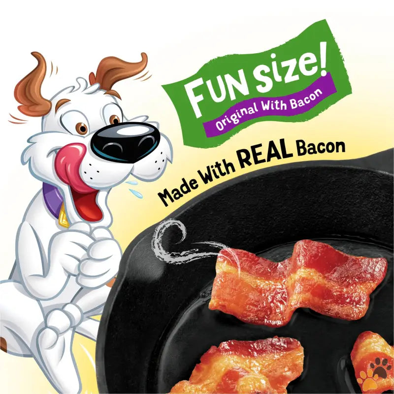 Purina Beggin Fun Size Dog Treats - Purina Strips Small Dog Treats Fun Size Original with Bacon Flavor Tender Chews 6