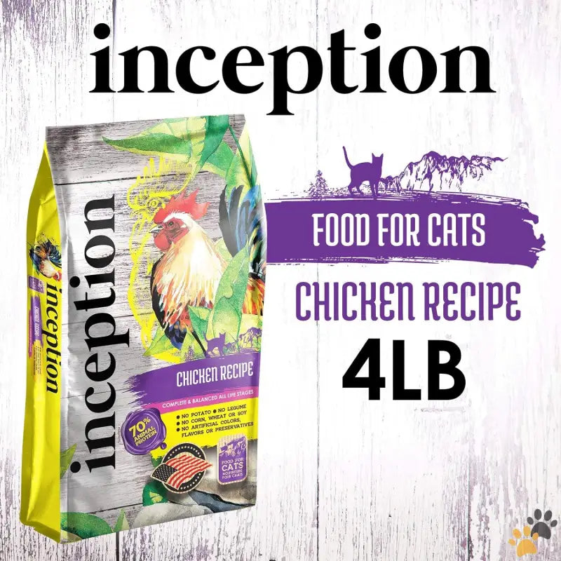 Inception Cat Food Chicken Recipe - Chicken / 4 Pound (pack of 1) - ® Dry Cat Food Chicken Recipe – Complete