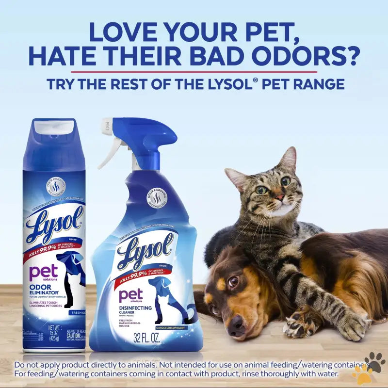 Lysol Pet Odor Eliminator Spray - Fresh Scent - ® Pet Odor Eliminator Spray Sanitizing and Disinfecting Spray for Pet