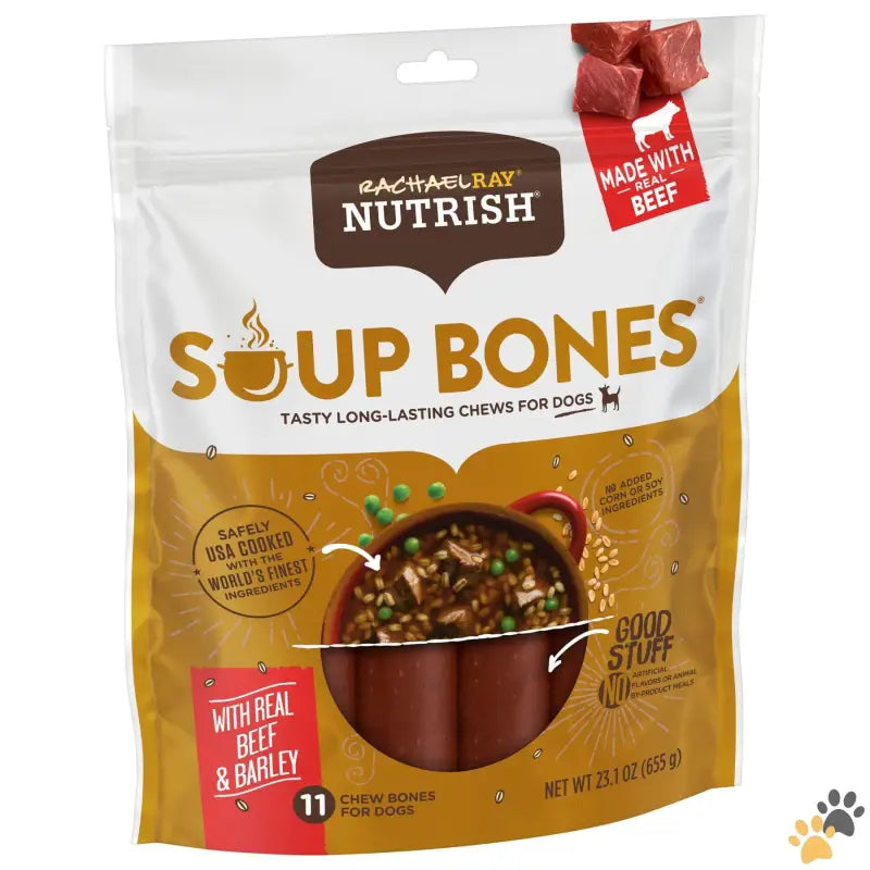 Rachael Ray Real Beef Dog Chews - Rachael Ray Soup Bones with Real Beef & Barley 11 Dry Dog Chews