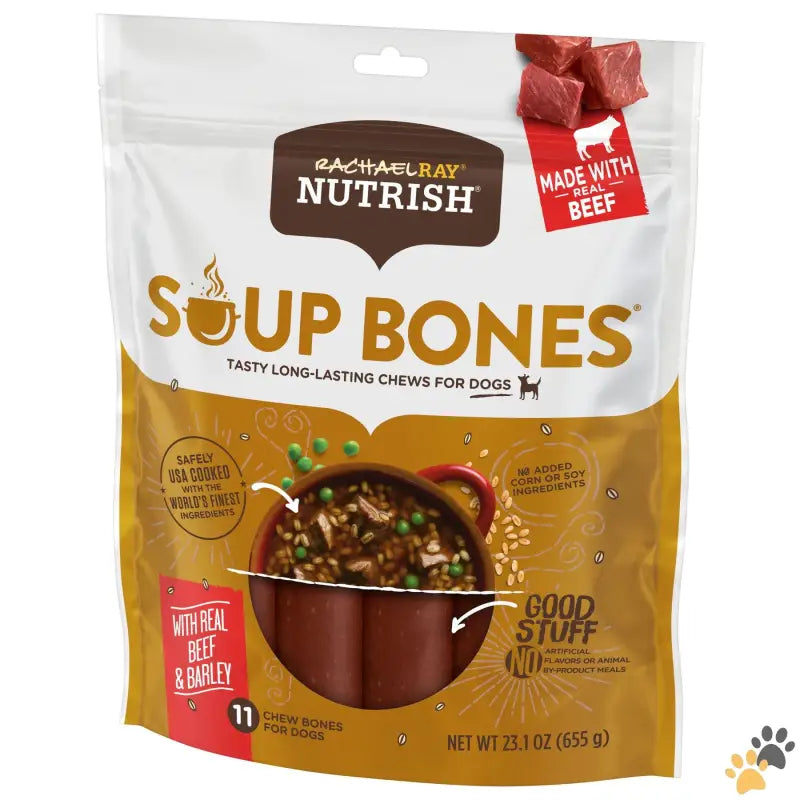 Rachael Ray Real Beef Dog Chews - Rachael Ray Soup Bones with Real Beef & Barley 11 Dry Dog Chews