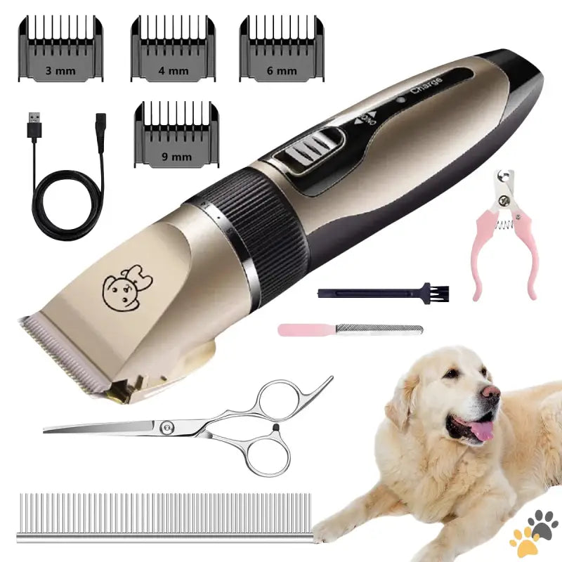 Rechargeable Cordless Pet Grooming Kit - Rechargeable Cordless Pet Shaver,low Noise Dog Clippers with Scissor