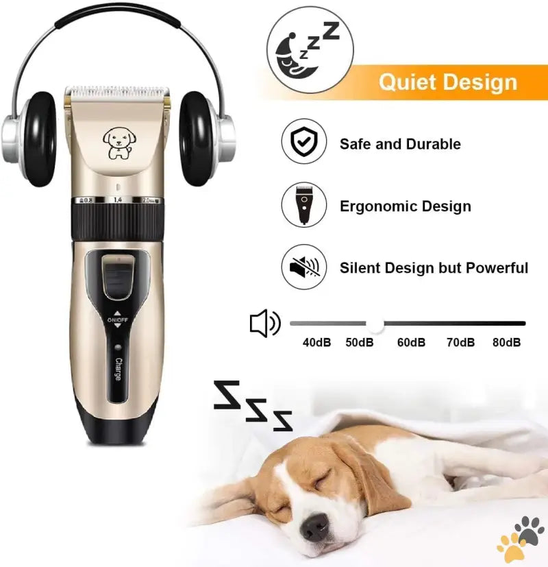 Rechargeable Cordless Pet Grooming Kit - Rechargeable Cordless Pet Shaver,low Noise Dog Clippers with Scissor