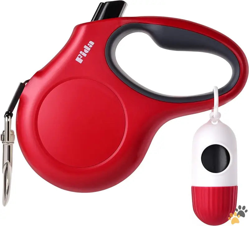 Retractable Dog Leash for Medium Dogs - Red / Medium, 16ft - Retractable Dog Leash with Dispenser and Poop Bags 16 Ft