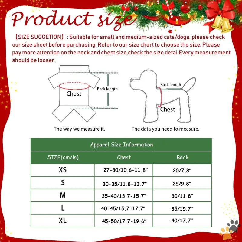 Christmas Pet Costume Small Dog - Red Snowflake / Large - Small Dog Pet Cat Christmas Costume Sweater Pet Supplies