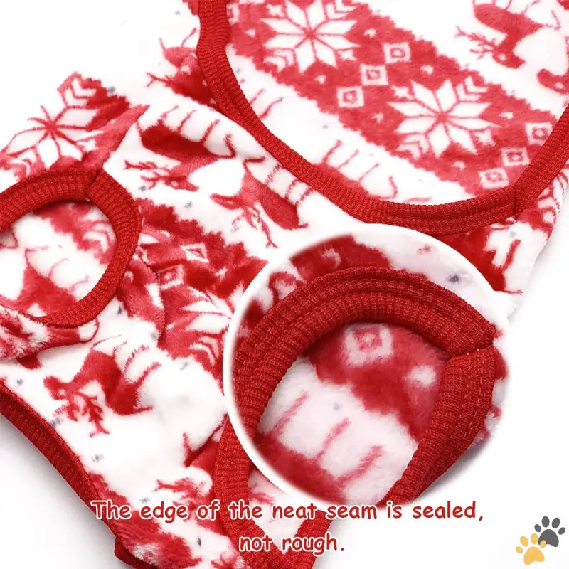 Christmas Pet Costume Small Dog - Red Snowflake / Large - Small Dog Pet Cat Christmas Costume Sweater Pet Supplies