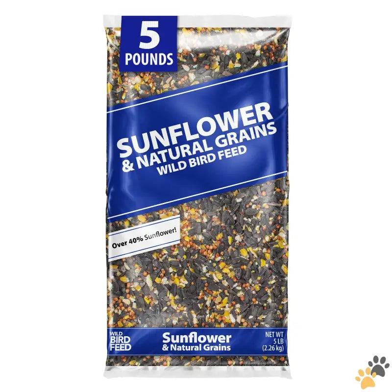 Natural Grains Wild Bird Feed - 5 Lbs - Sunflower & Natural Grains Wild Bird Feed 5 Lb.