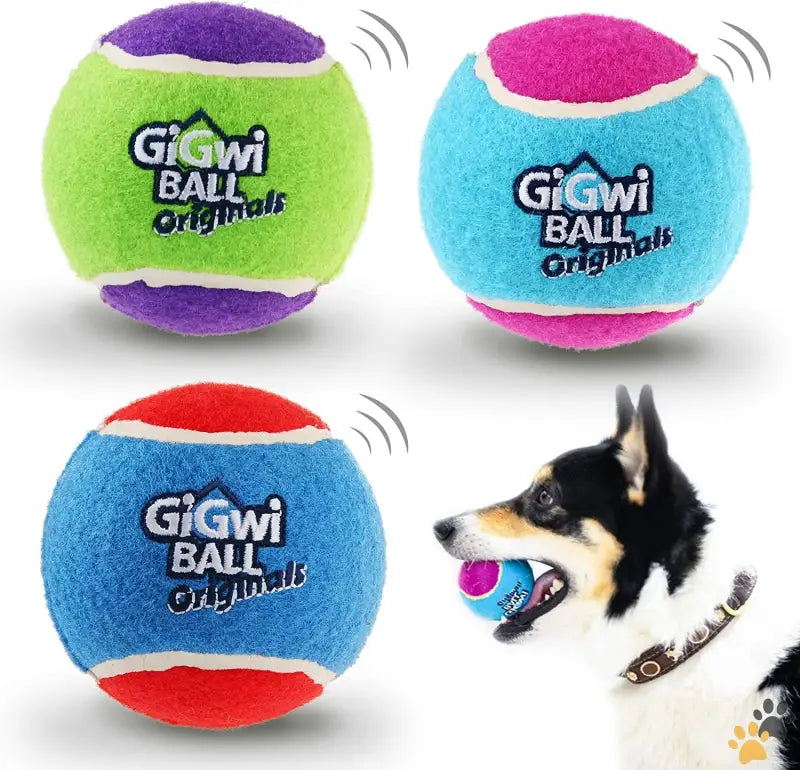 Safe Dog Balls Tennis Balls Dog Toys - Tennis Balls for Dogs Squeaky Dog Tennis Balls for Exercise High Bouncy Dog