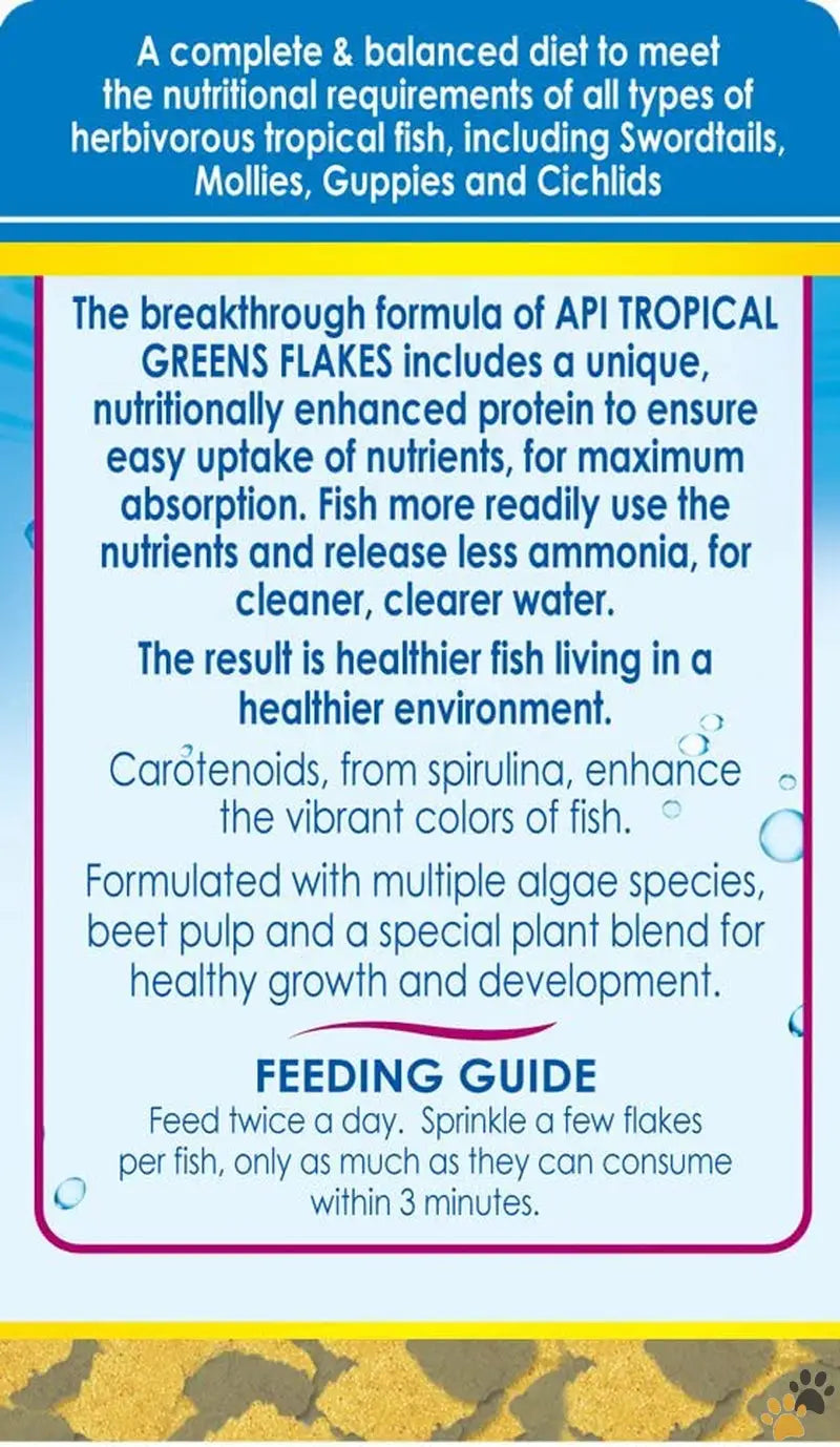 Tropical Greens Flakes Fish Food - Tropical Greens / 1 Count (pack of 1) - Tropical Greens Flakes Tropical Fish Greens