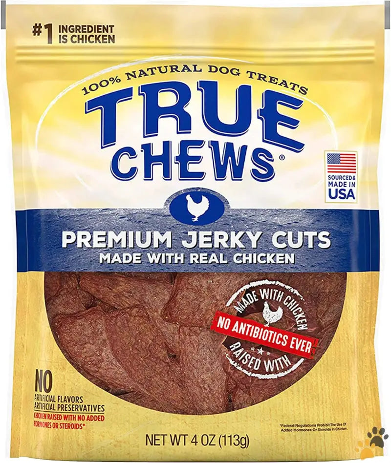 True Chews Jerky Dog Treats - Chicken / 4 Ounce (pack of 1) - True Chews Jerky Cuts Natural Dog Treats Chicken 4 Oz Bag.