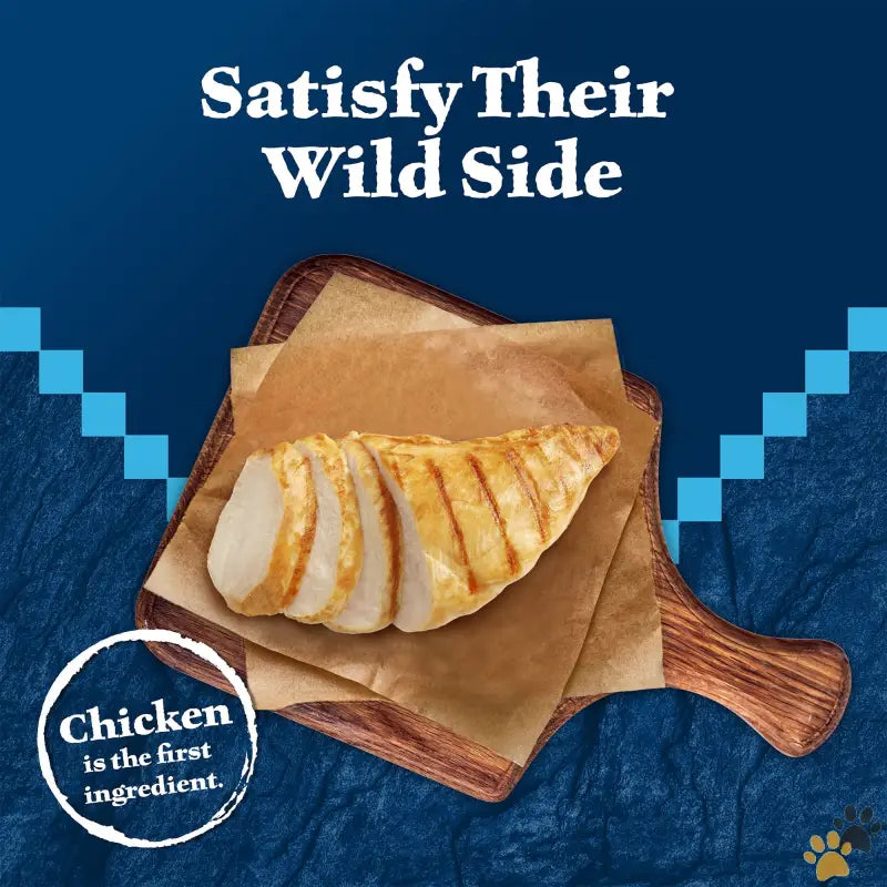 Blue Wilderness Crunchy Dry Cat Treats - Wilderness Crunchy Dry Cat Treats Natural & Grain-free Chicken 12-oz. Tub.