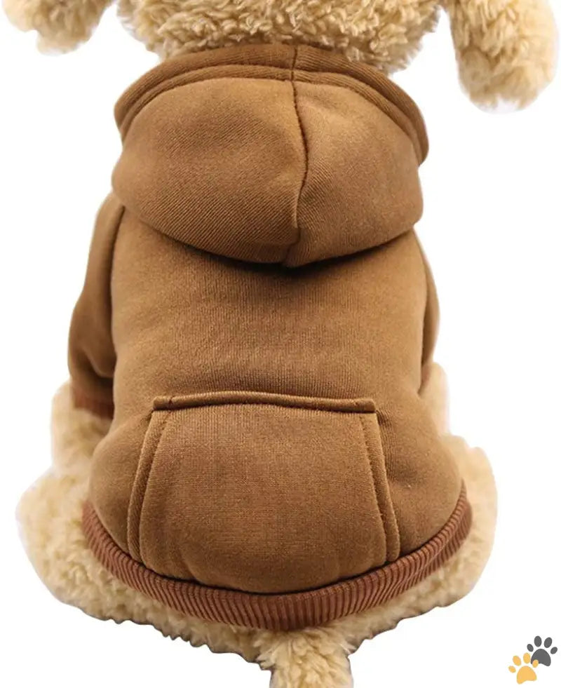 Cozy Dog Hoodie Sweatshirts - Coffee / Xx-small - Winter Hoodie Sweatshirts with Pockets Warm Clothes for Small Dogs