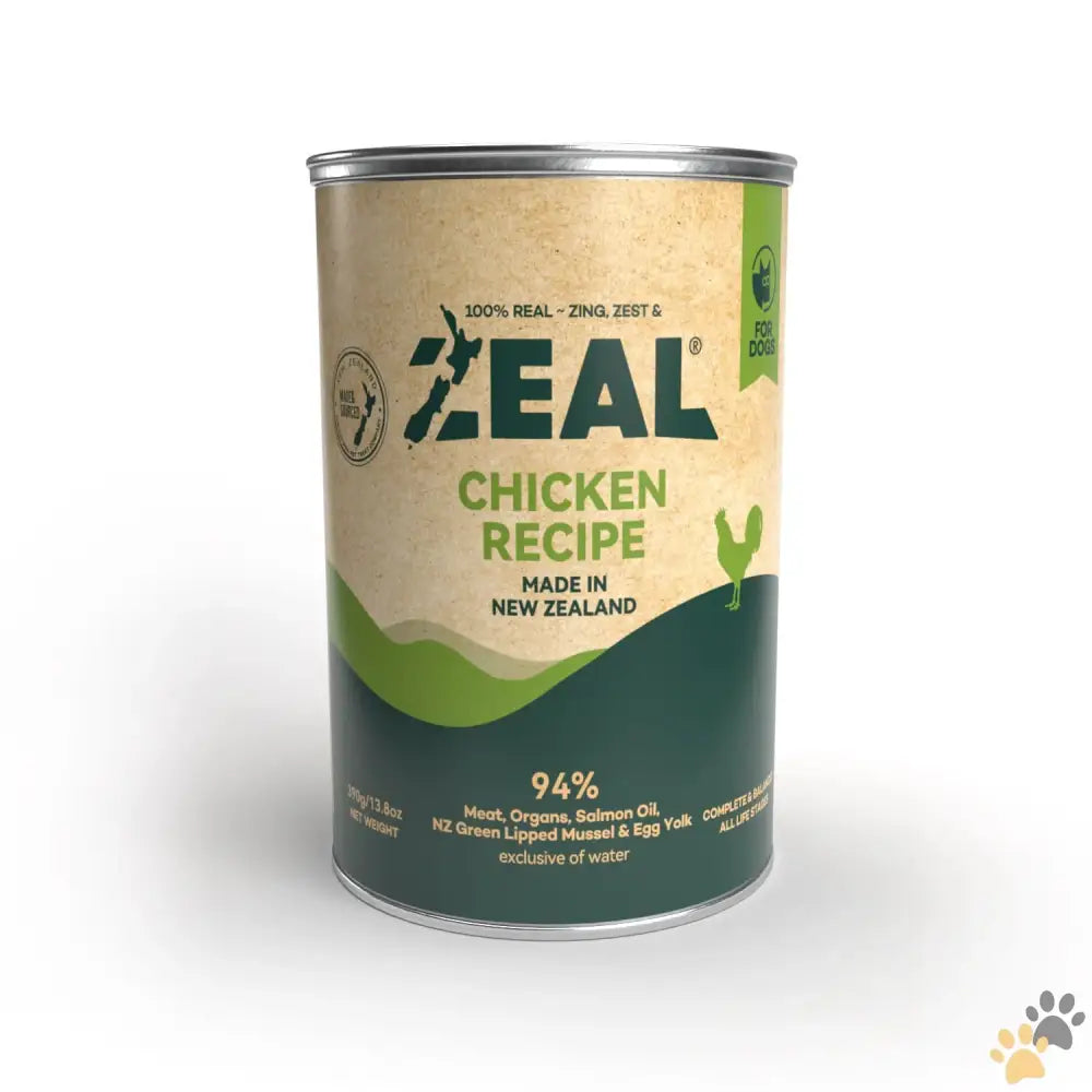 Zeal Grain Free Canned Dog Food 390g – (chichken Recipe) - 390g - Dog Food